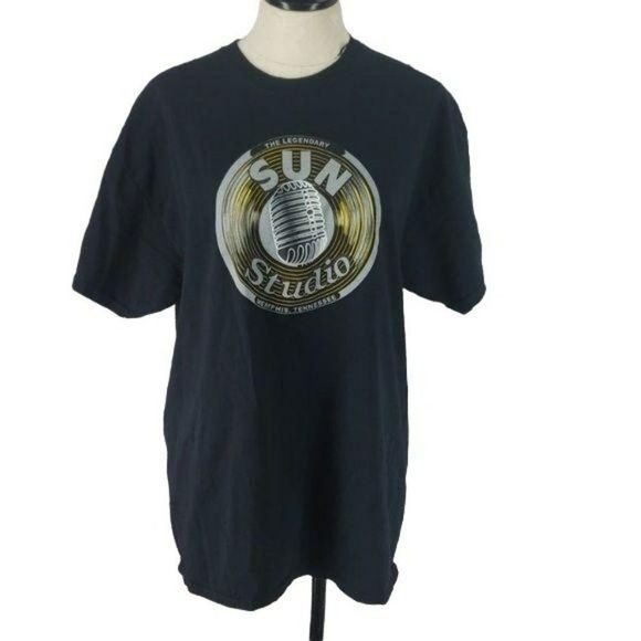 Sun Studios Men's‎ Memphis Tennessee Black Short Sleeve Shirt Size XL - Picture 1 of 6